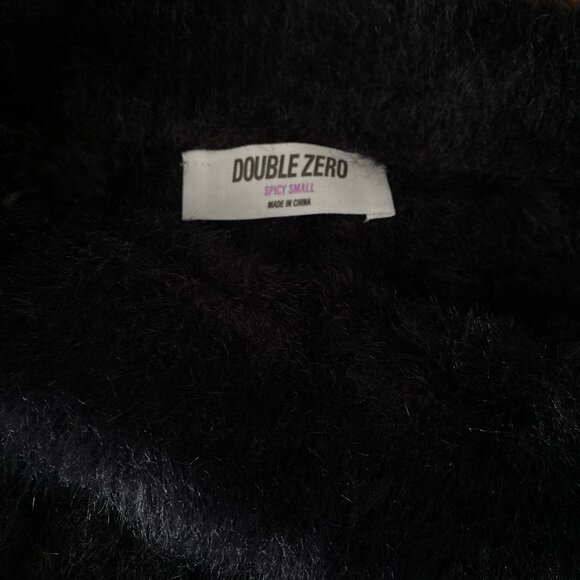 Furry Black Tube Skirt / Tube Dress — Black Stone Capsule (S) - Picture 4 of 5